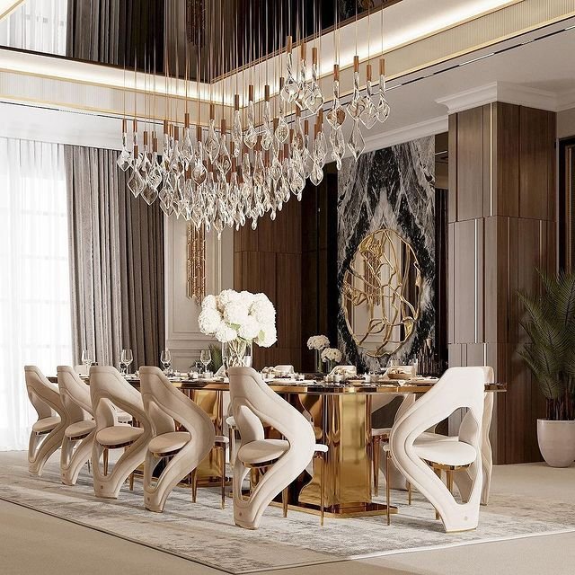 ART Sculptural Dining Chair (Two-Tone Velvet) - Image 2