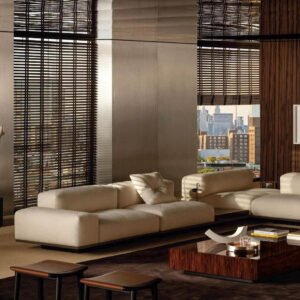 Rust Velvet Modular Sectional Sofa