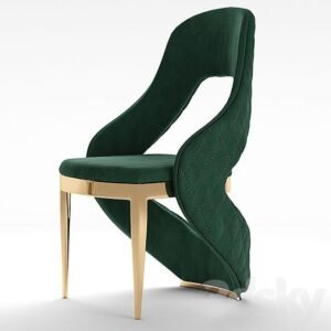 ART Sculptural Dining Chair (Two-Tone Velvet)